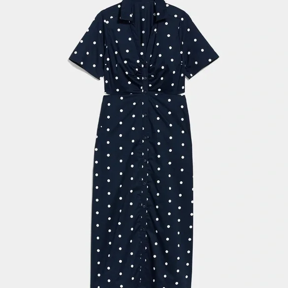 Old Navy Cutout Midi Shirt Dress - Picture 2 of 6